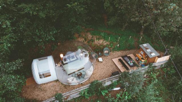 Living Timeless- Bubble Tent Elzach Inklusive Hot Tube Badefass- Schlafen Unterm Sternenhimmel Exterior photo